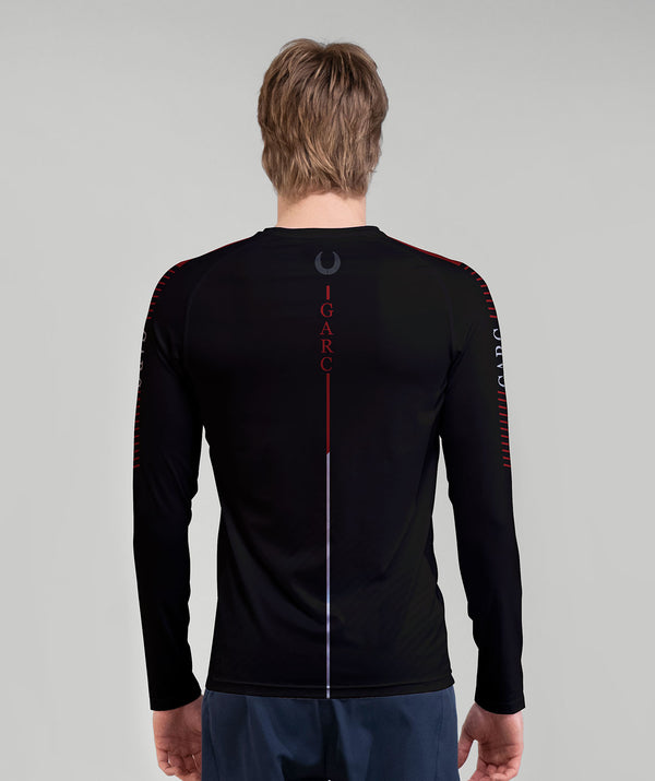 Men's University of Georgia Base Layer LS - Black/Red