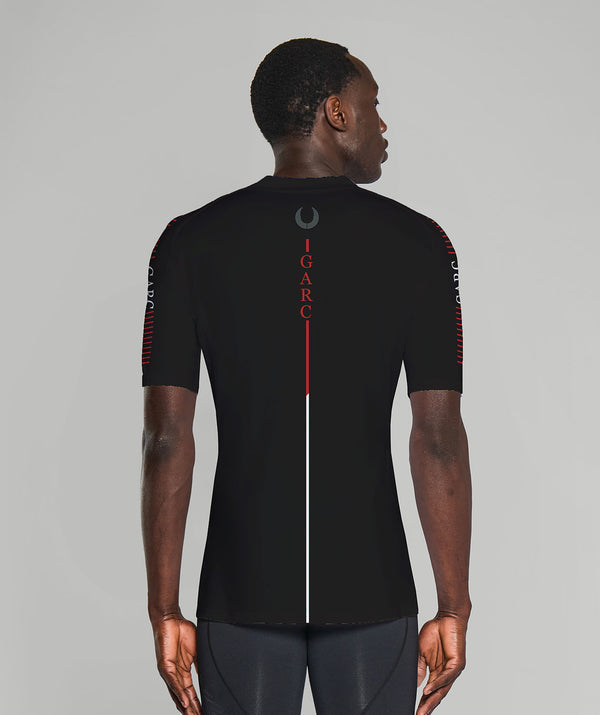 Men's University of Georgia Base Layer SS - Black/Red