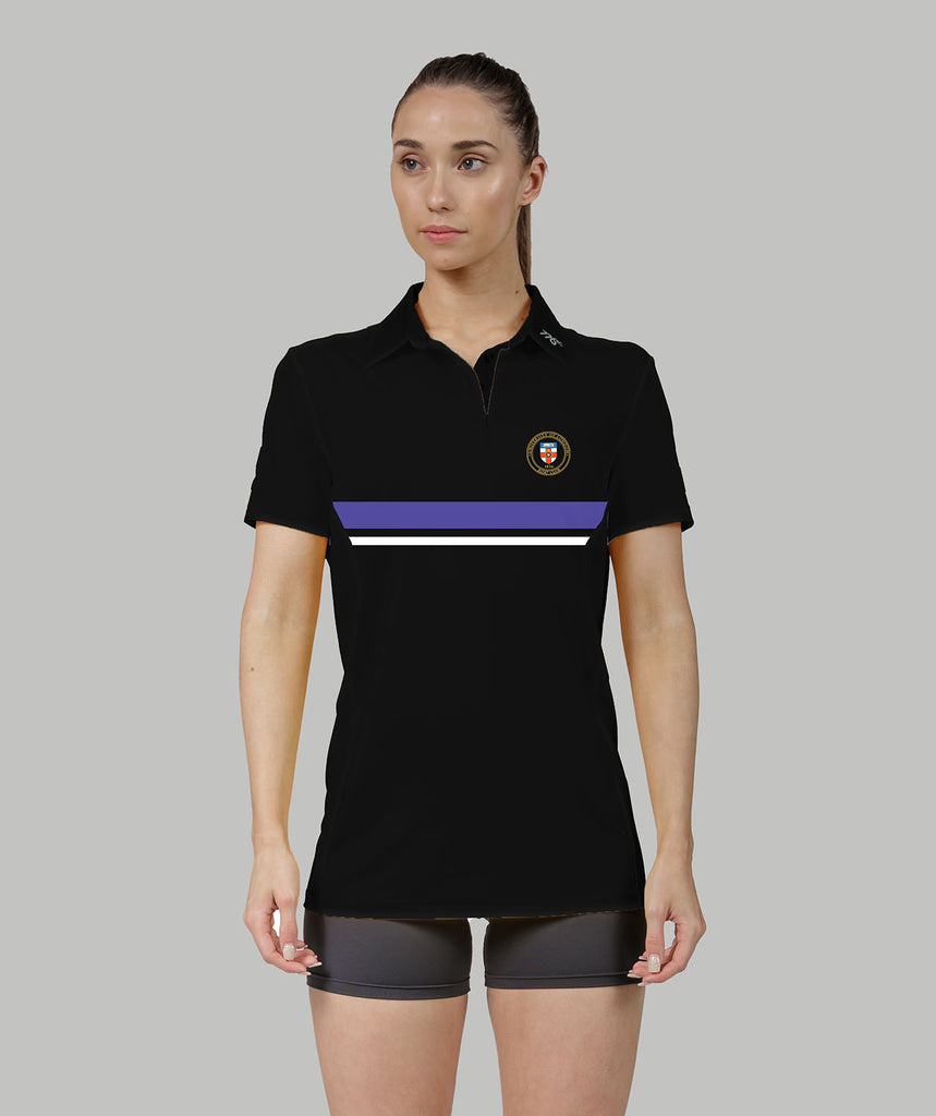 Women's University of London Polo SS - Black