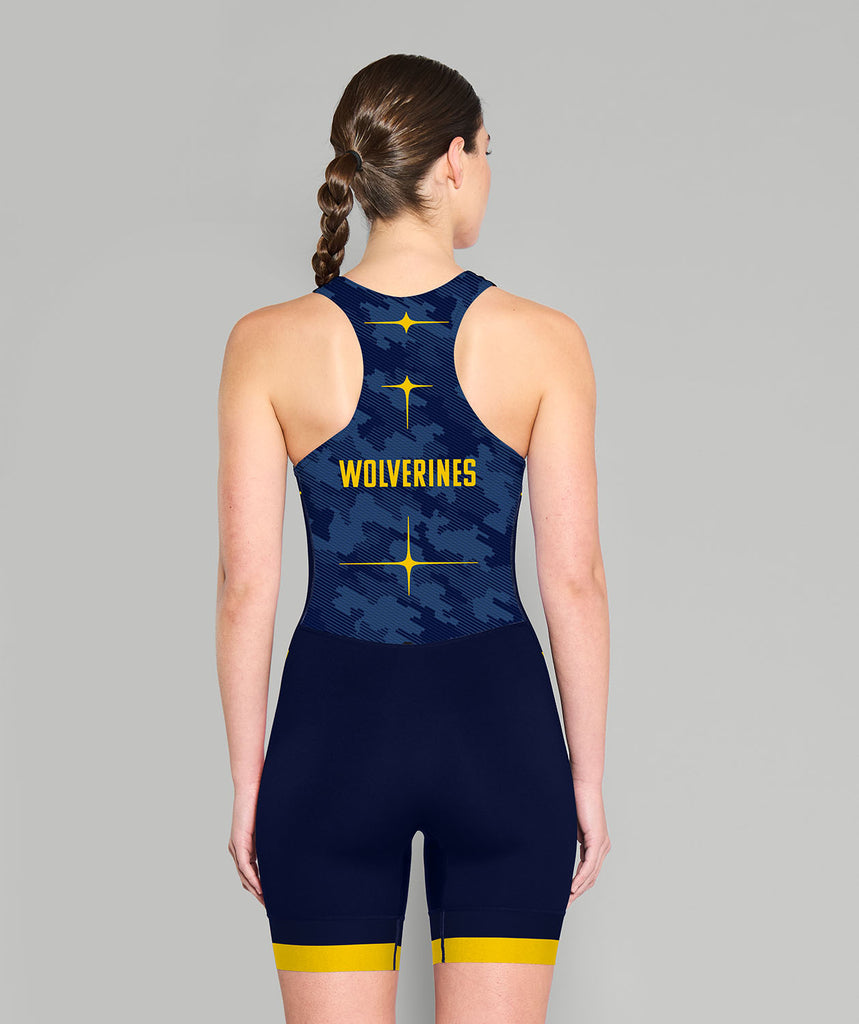 Women's University of Michigan Motion Pro Unisuit - Navy/Maize