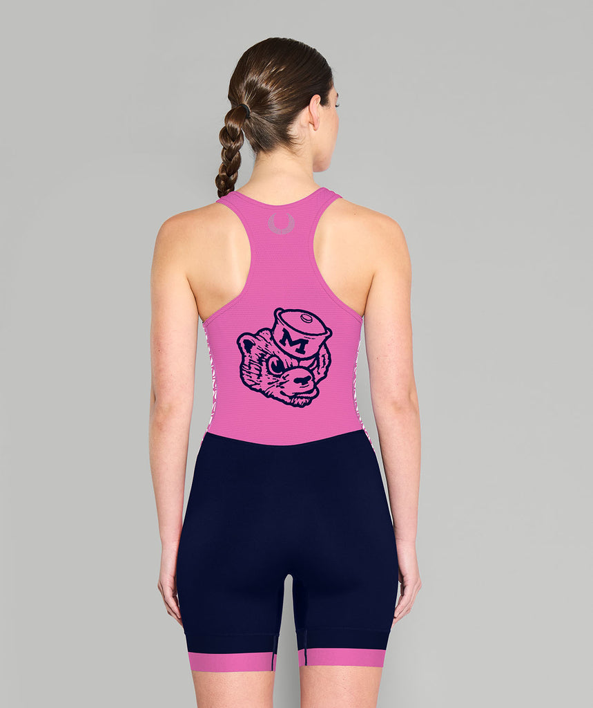Women's University of Michigan Pro Unisuit - Navy/Pink