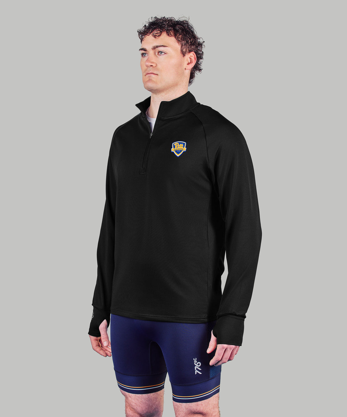 Men's University of Pittsburgh Training Quarter Zip - Black