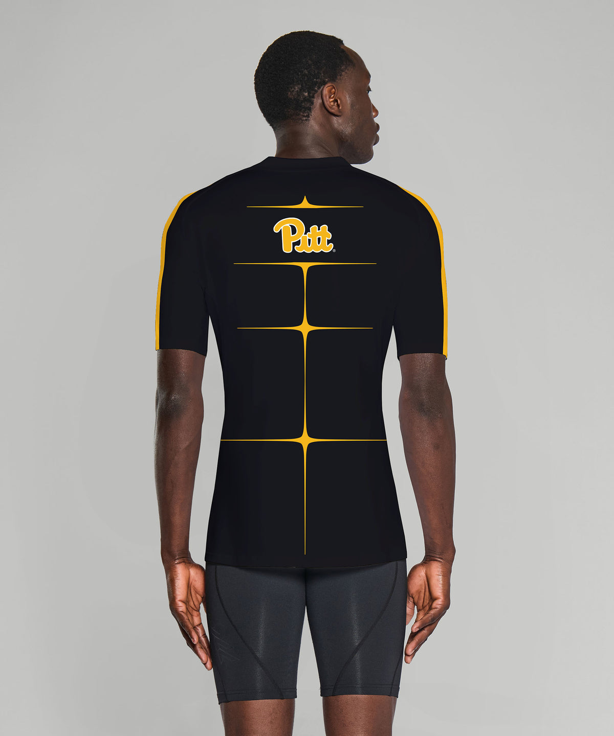 Men's University of Pittsburgh Motion Base Layer SS - Black