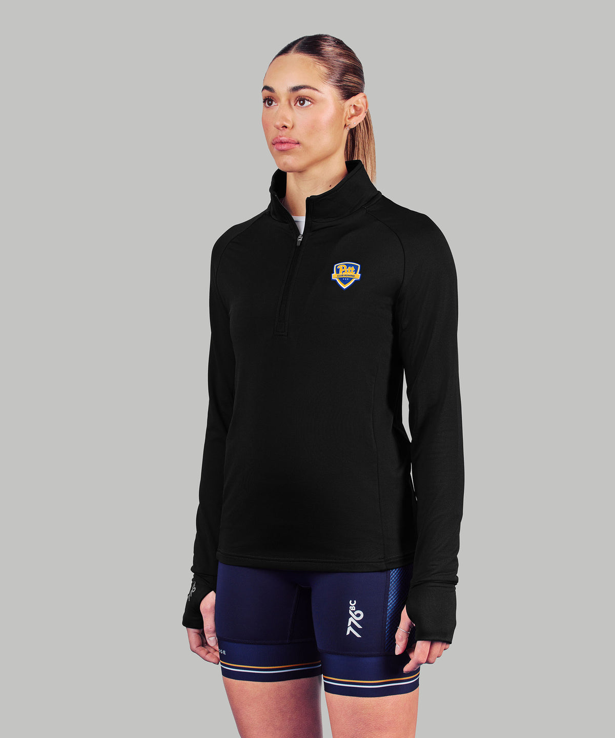 Women's University of Pittsburgh Training Quarter Zip - Black