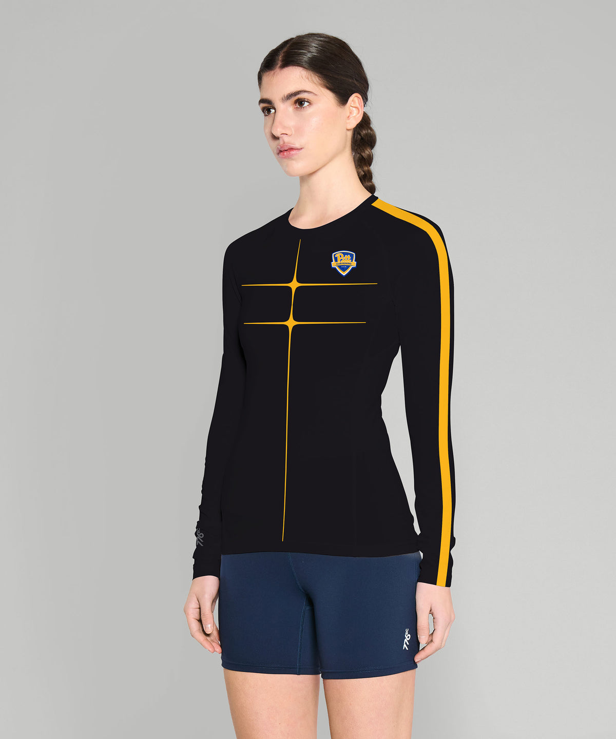 Women's University of Pittsburgh Motion Base Layer LS - Black