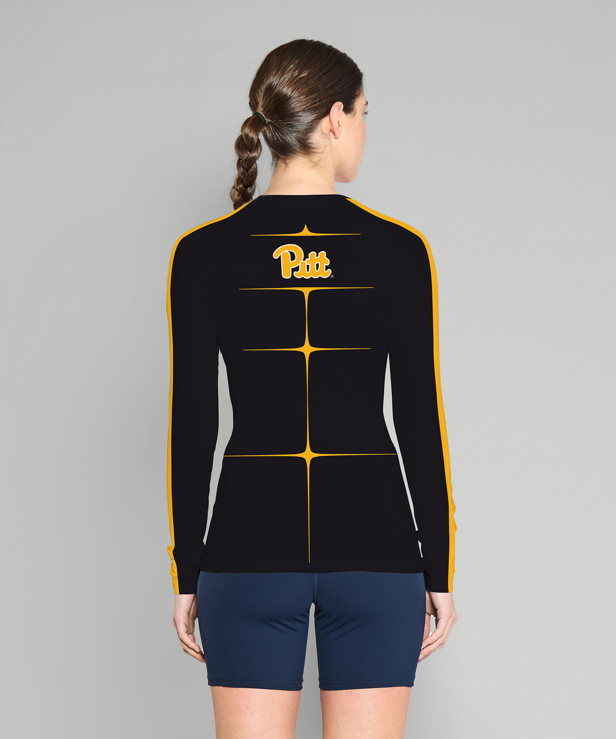 Women's University of Pittsburgh Motion Base Layer LS - Black