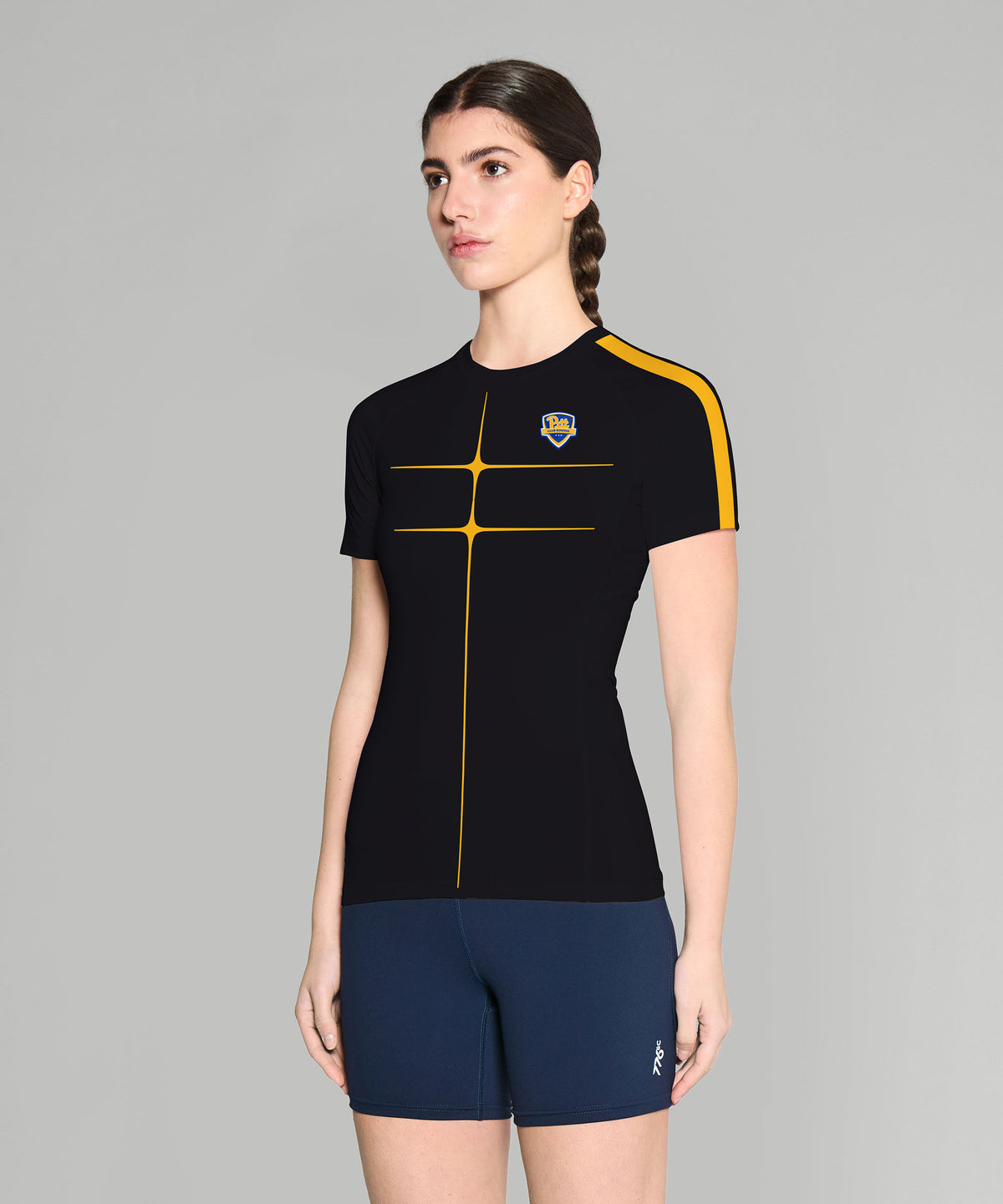 Women's University of Pittsburgh Motion Base Layer SS - Black