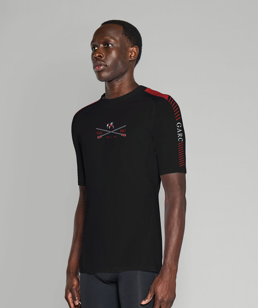 Men's University of Georgia Base Layer SS - Black/Red