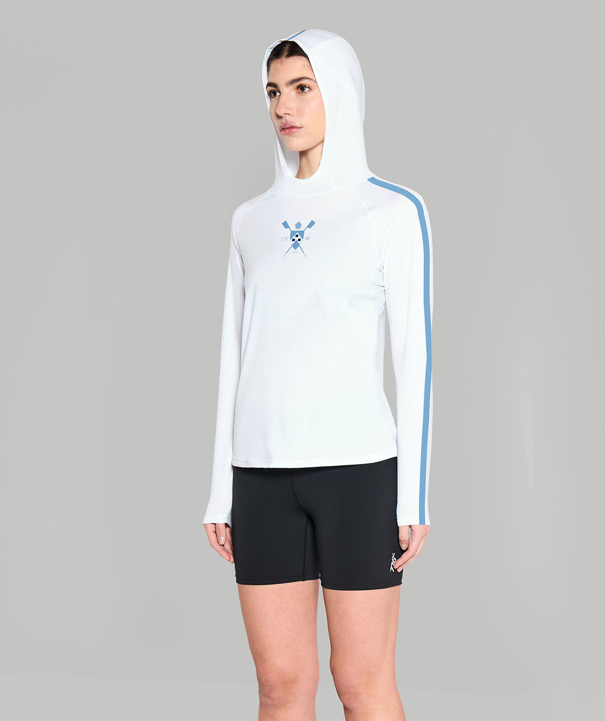 Women's University of York BC Summer Hoodie LS - White/Blue