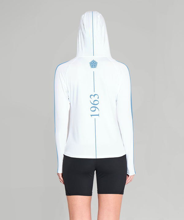 Women's University of York BC Summer Hoodie LS - White/Blue