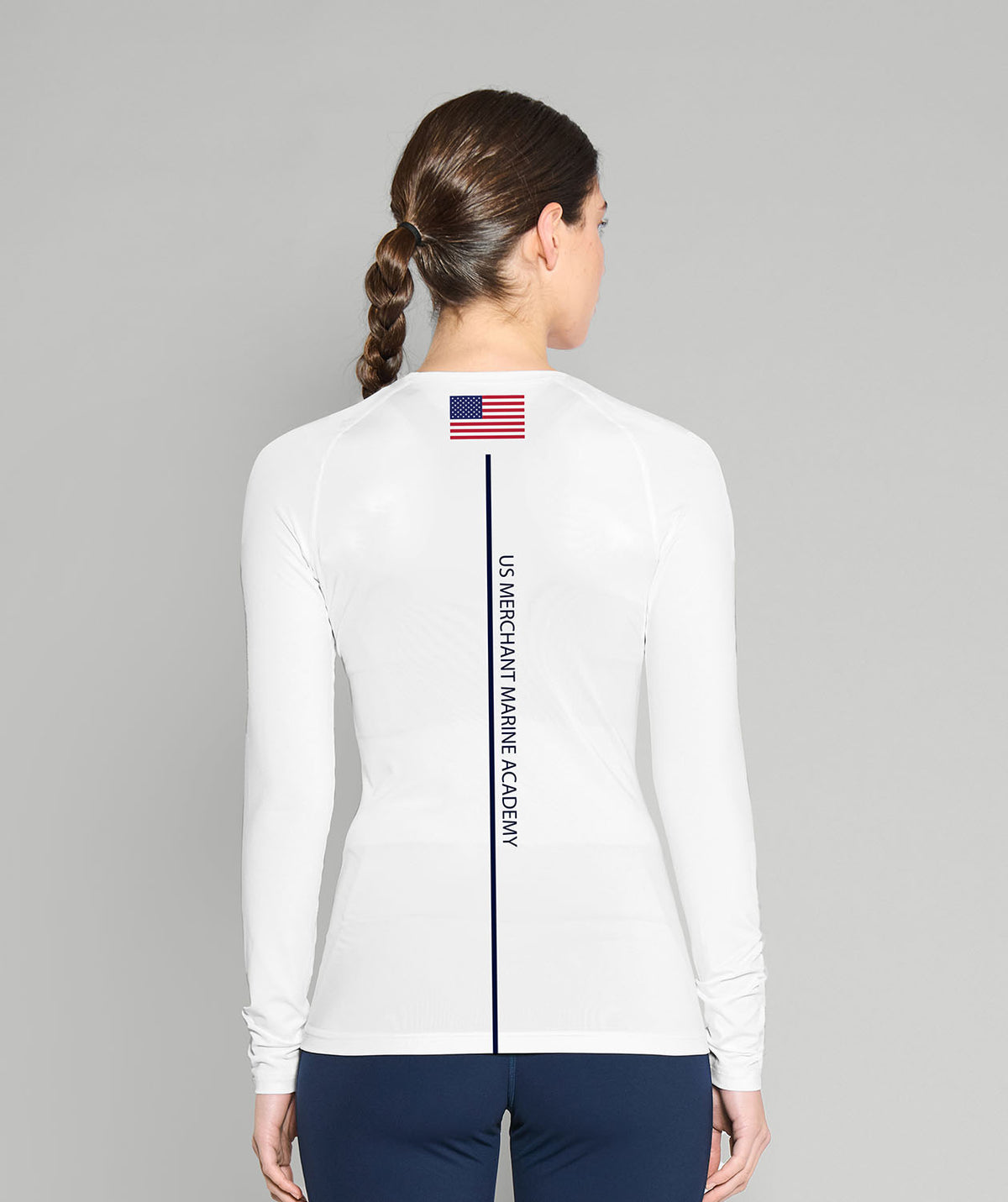 Women's US Merchant Marine Academy Base Layer LS - White