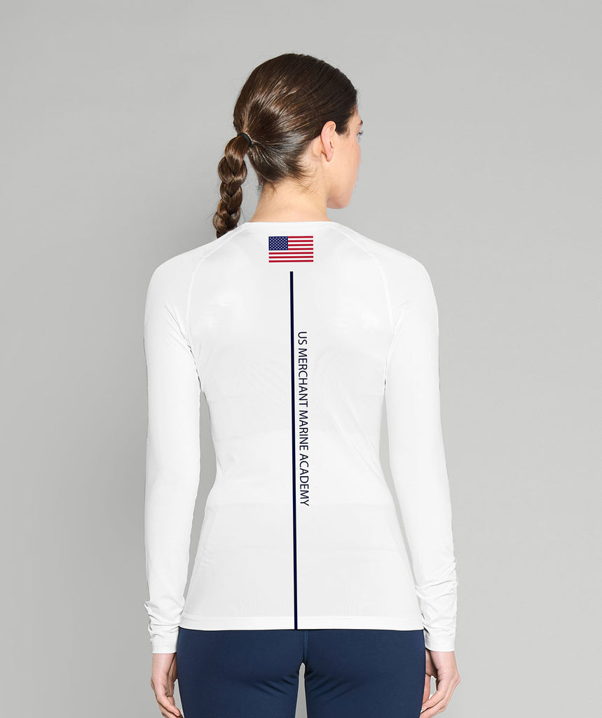 Women's US Merchant Marine Academy Base Layer LS - White