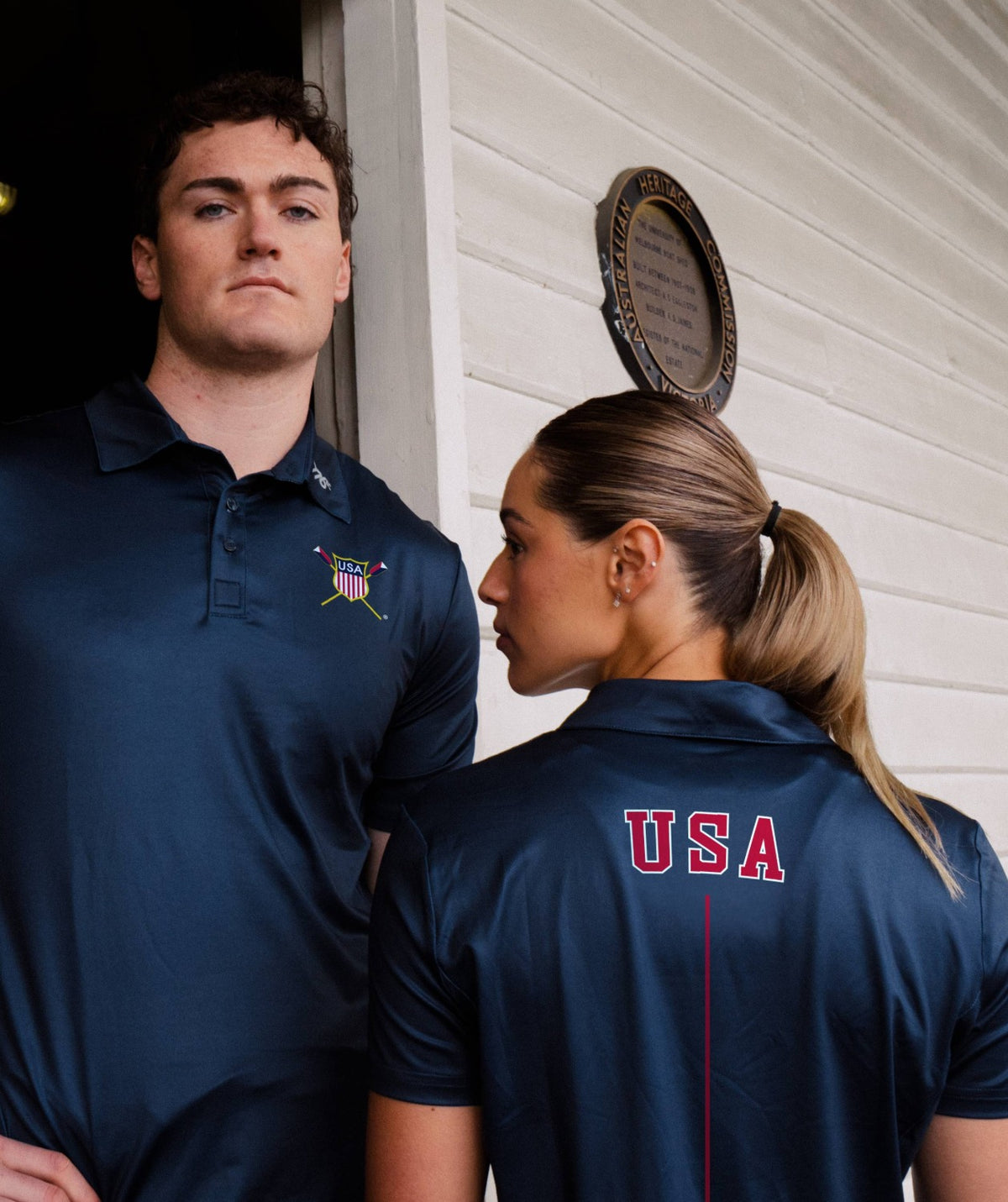 Men's 776BC X USRowing Precision Polo SS - Navy