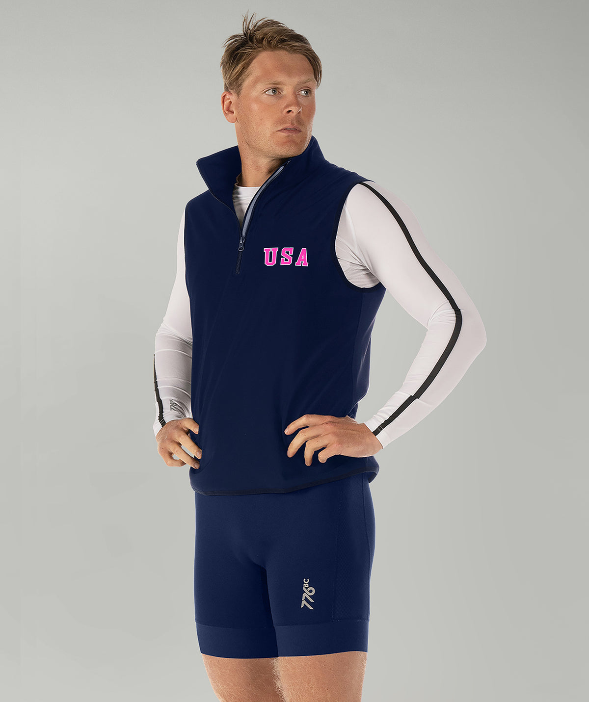 Men's 776BC X USRowing Precision Stratus Vest - Navy/Pink