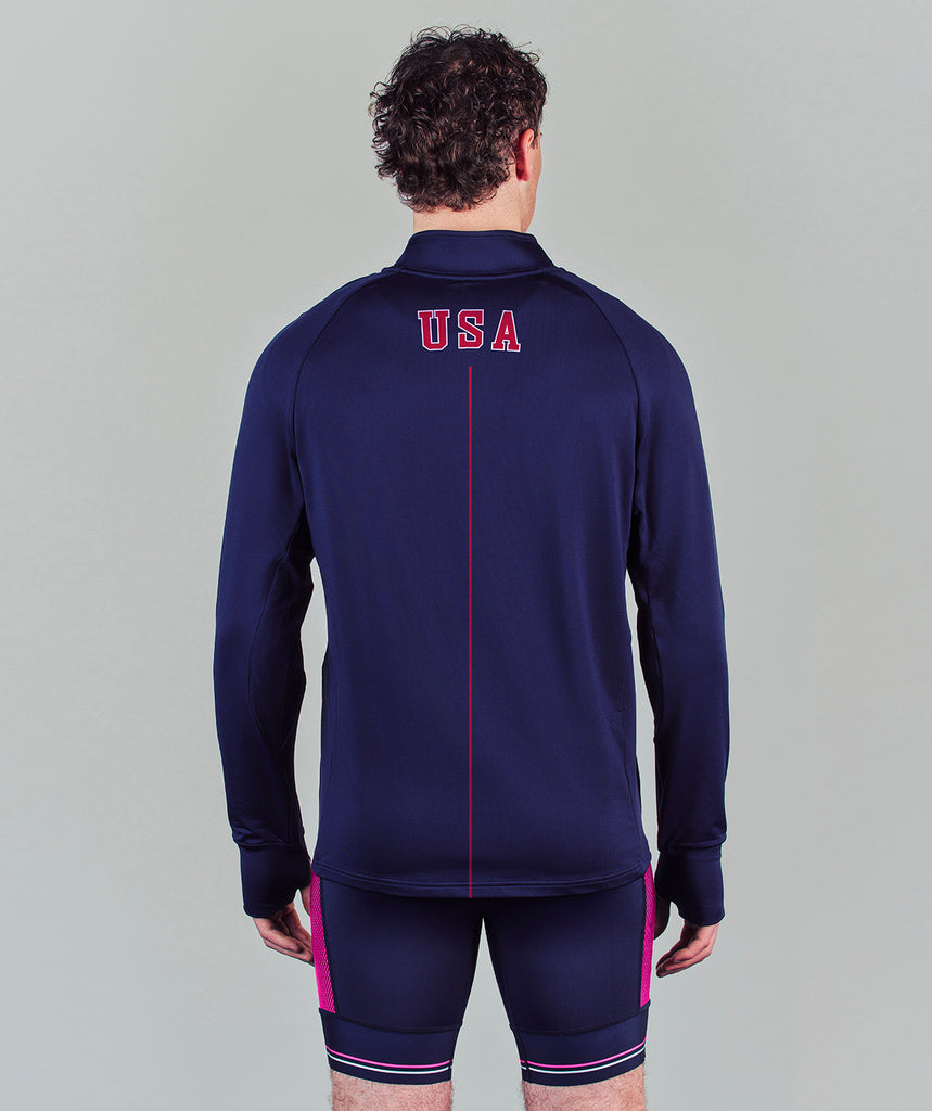 Men's 776BC X USRowing Precision Training Quarter Zip - Navy