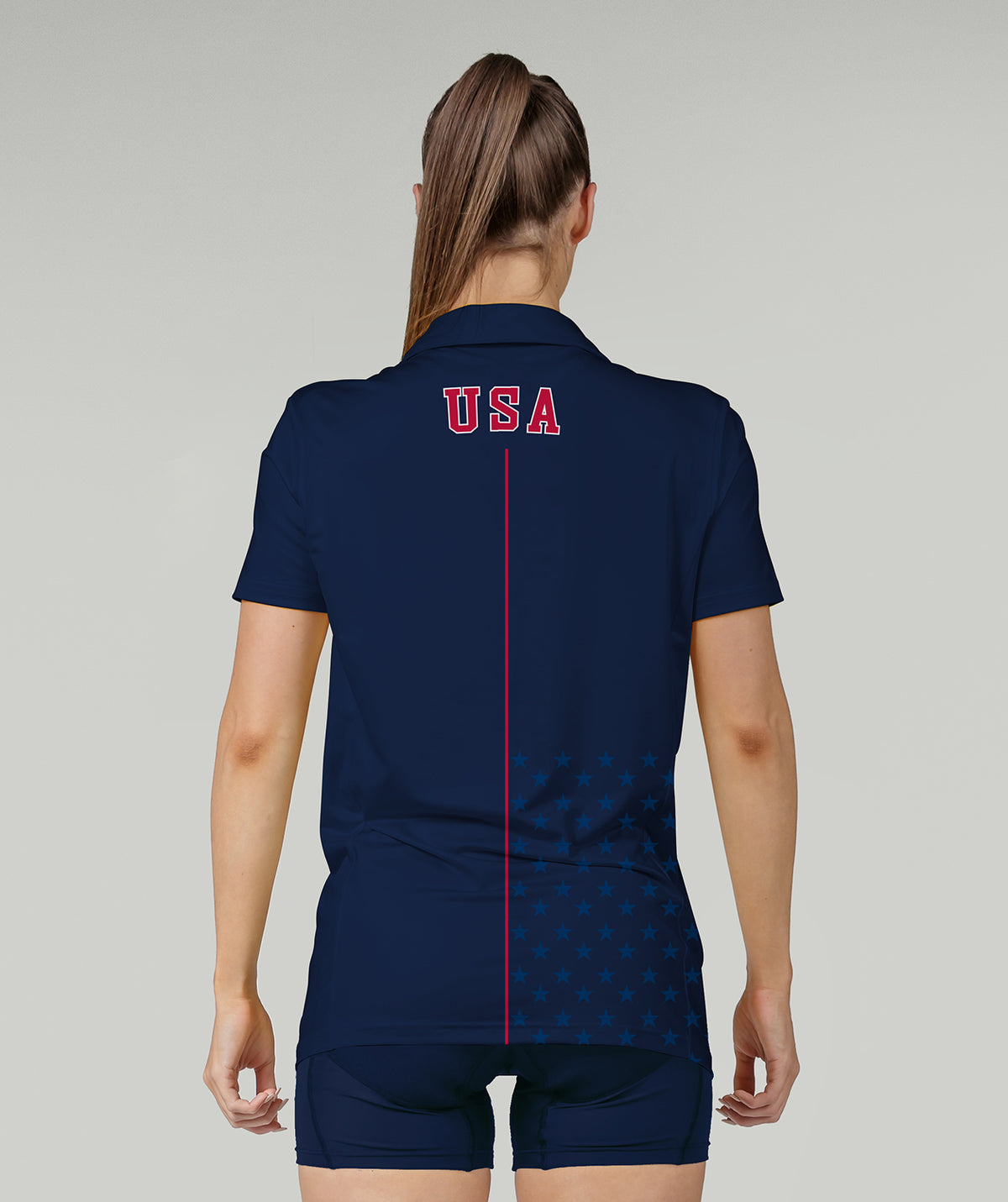 Women's 776BC X USRowing Precision Polo SS - Navy