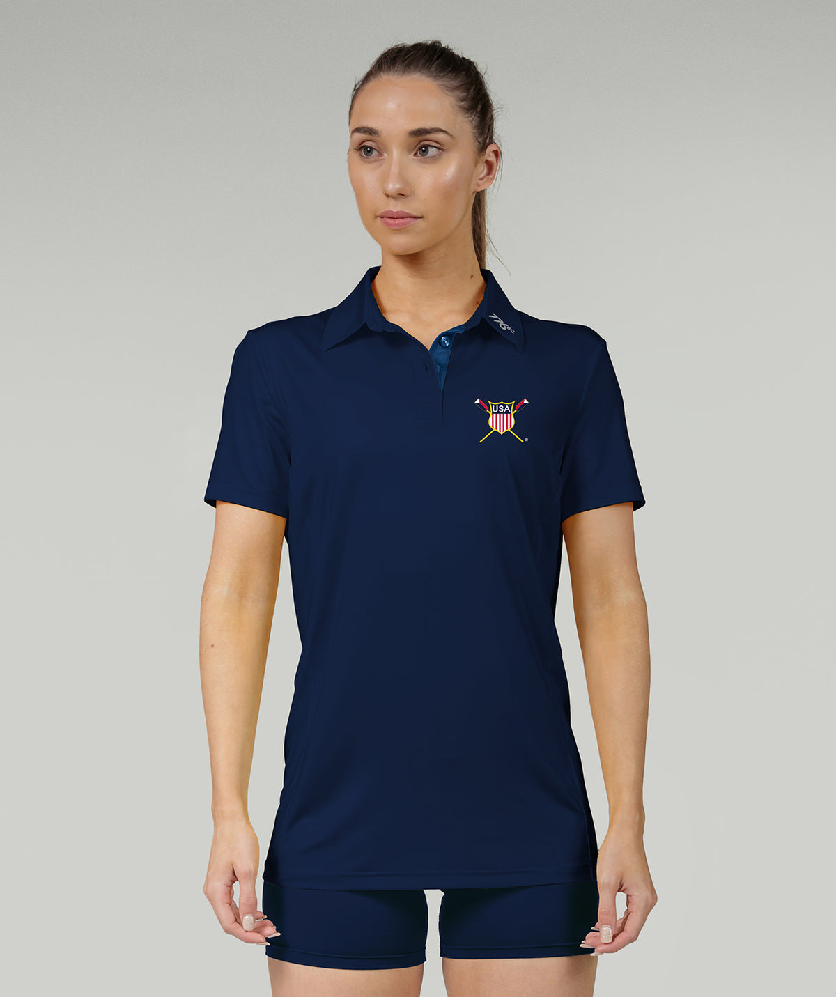 Women's 776BC X USRowing Precision Polo SS - Navy