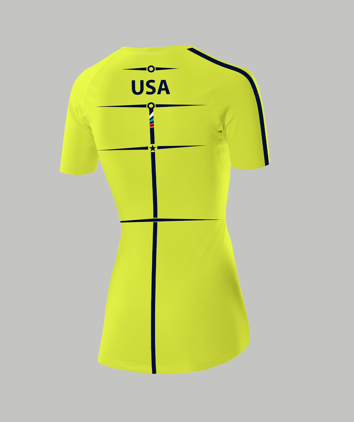Women's 776BC x USRowing Motion Pro SS Base Layer 02 - Neon Yellow