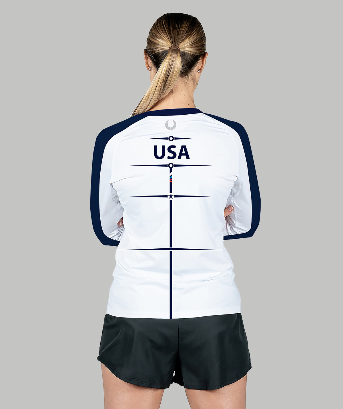Women's 776BC x USRowing Motion Pro LS Training Base Layer 02 - White/Navy