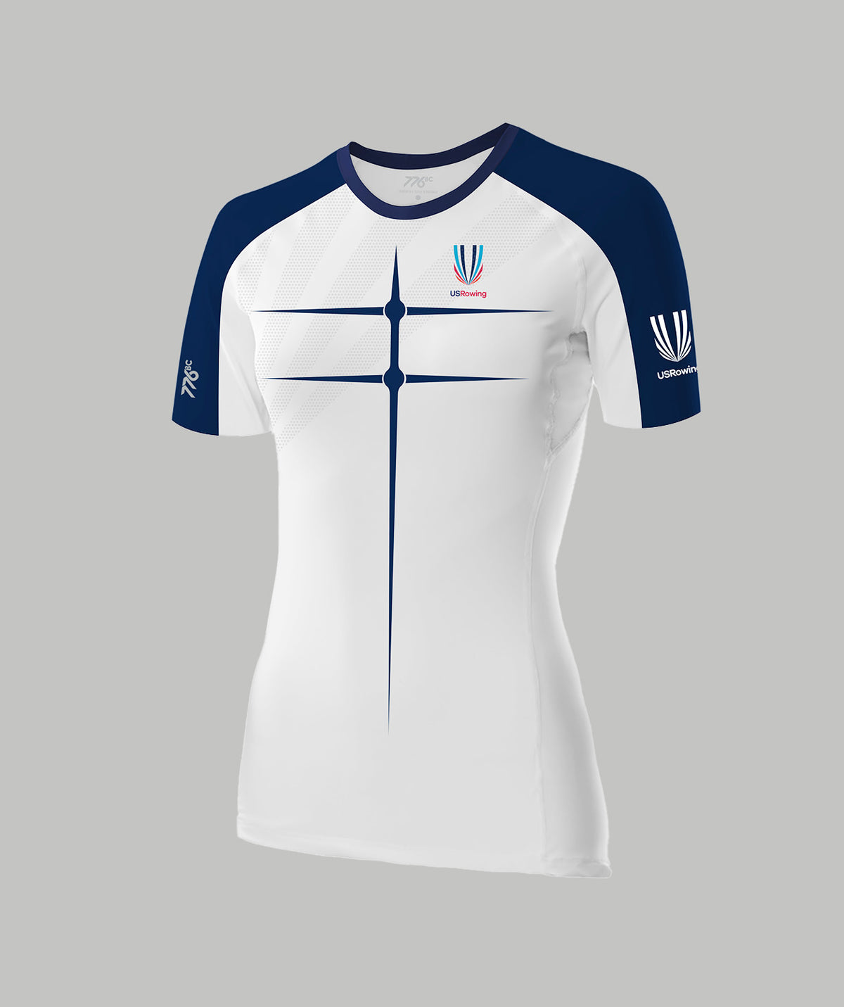 Women's 776BC x USRowing Motion Pro SS Base Layer 02 - White/Navy