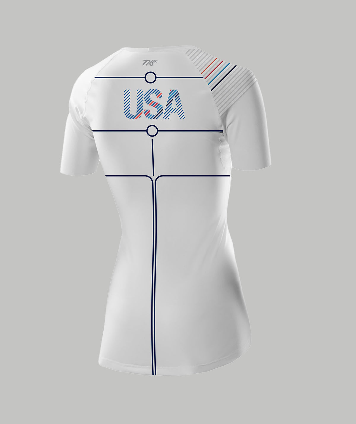 Women's 776BC X USRowing Base Layer SS 03 - White