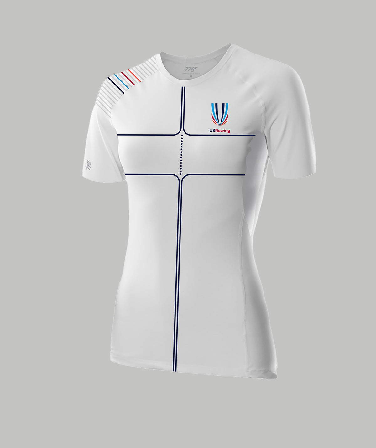Women's 776BC X USRowing Base Layer SS 03 - White