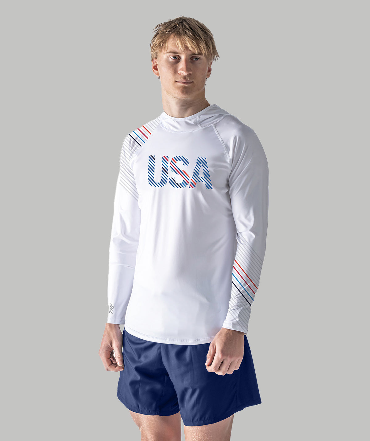 Men's 776BC X USRowing Sun Hoodie LS 03 - White