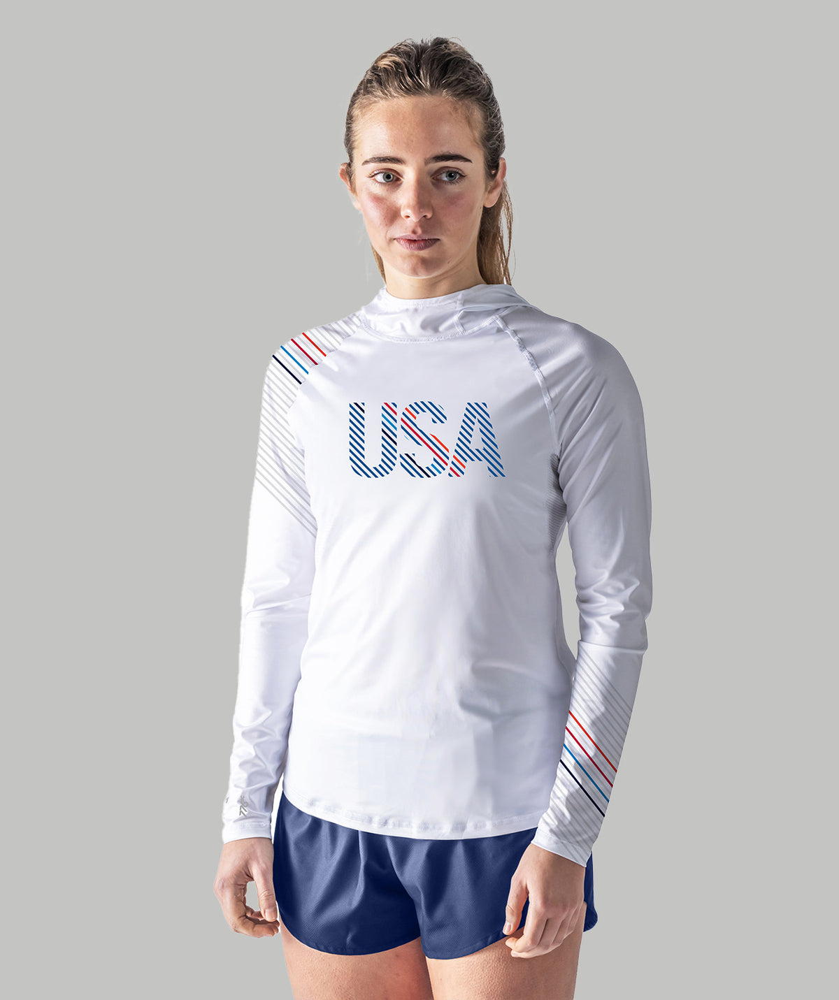 Women's 776BC X USRowing Sun Hoodie LS 03 - White