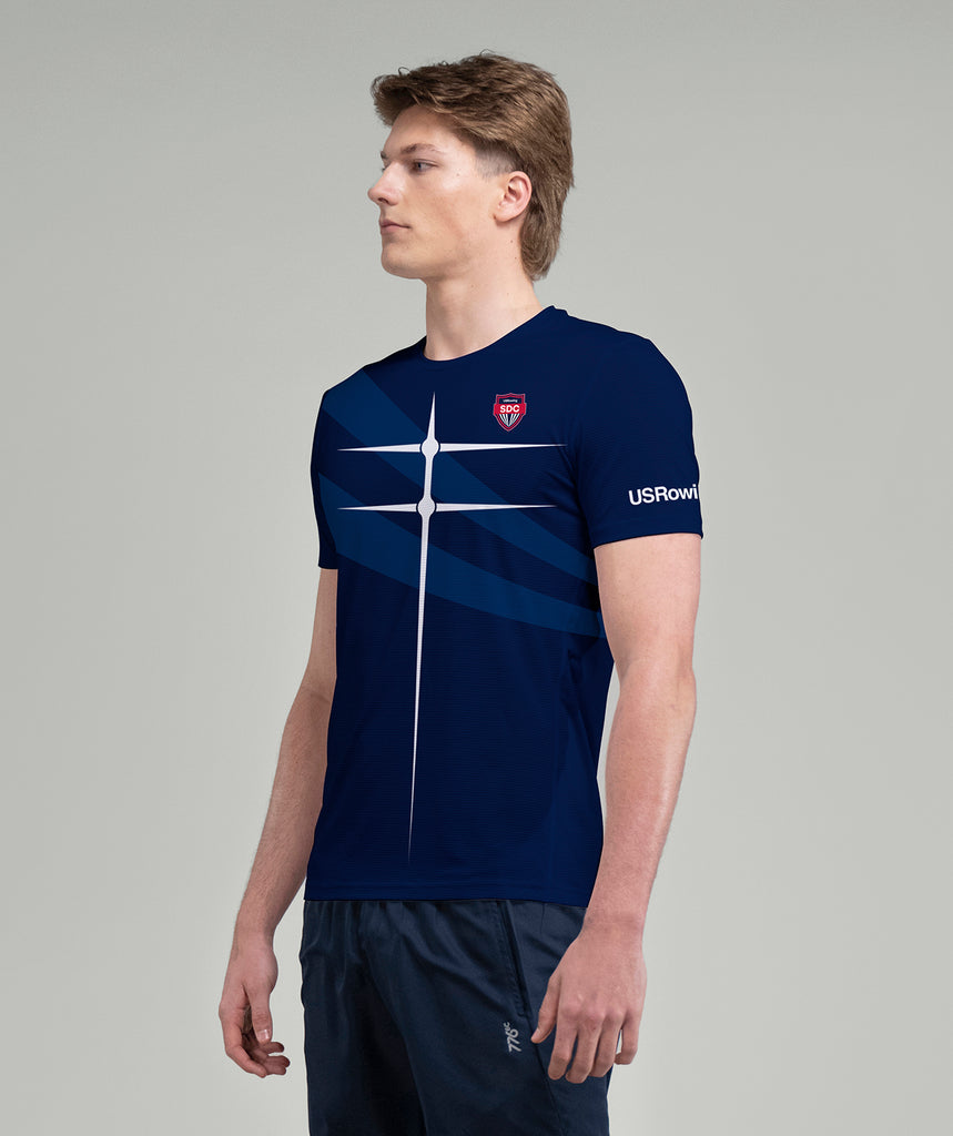 Men's 776BC X USRowing SDC Motion Pro Performance T-Shirt SS - Navy/White