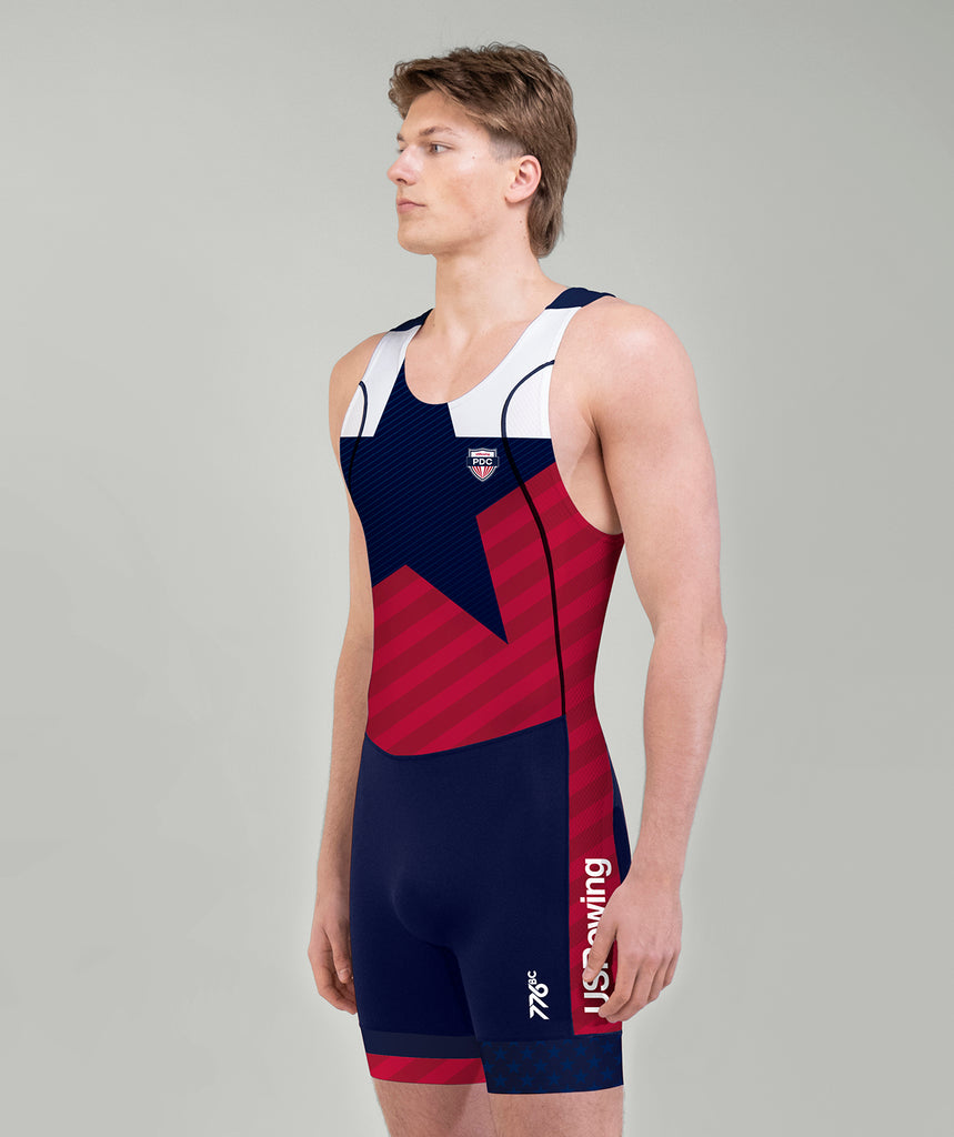 Men's 776BC X USRowing PDC Pro Unisuit - Navy/Red