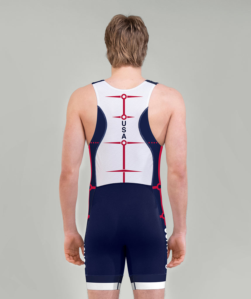 Men's 776BC X USRowing SDC Motion Pro Unisuit - Navy/White