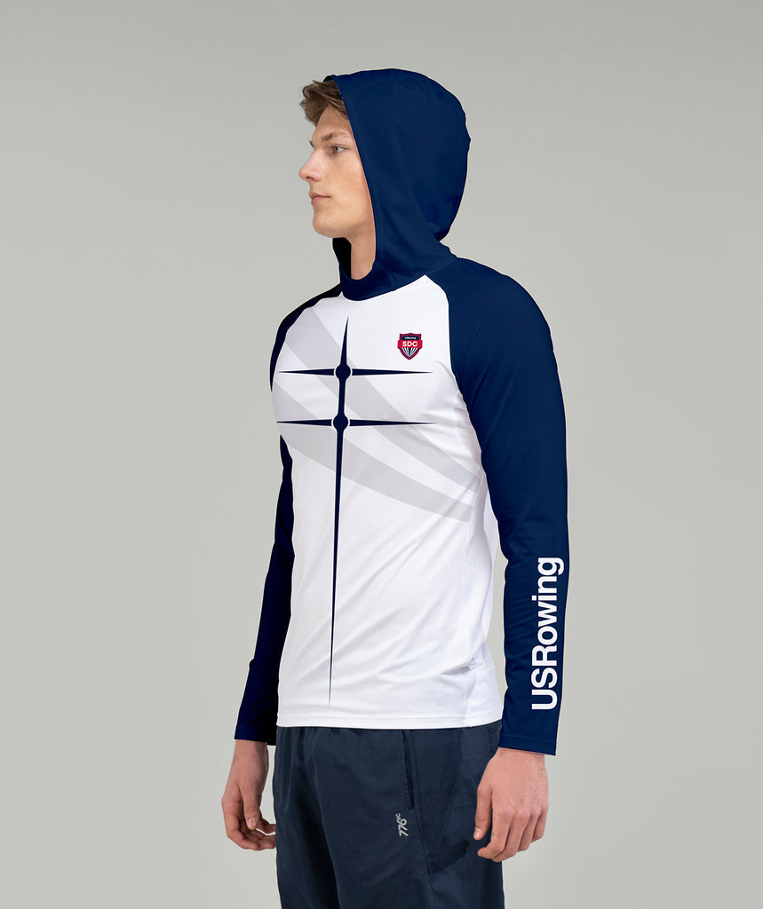 Men's 776BC X USRowing SDC Motion Summer Hoodie LS - Navy/White