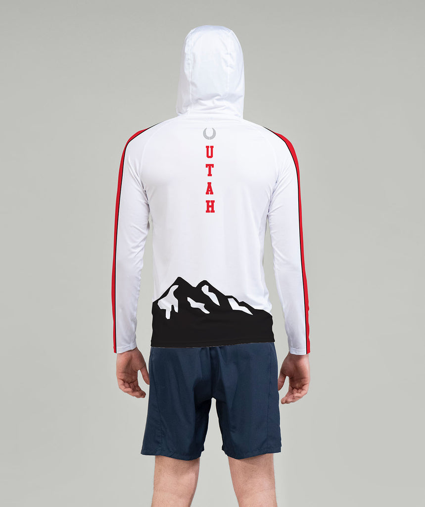 Men's Utah Crew Summer Hoodie LS - White