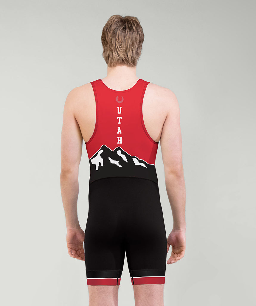 Men's Utah Crew Practice Streamline Leg Band Unisuit - Red/Black