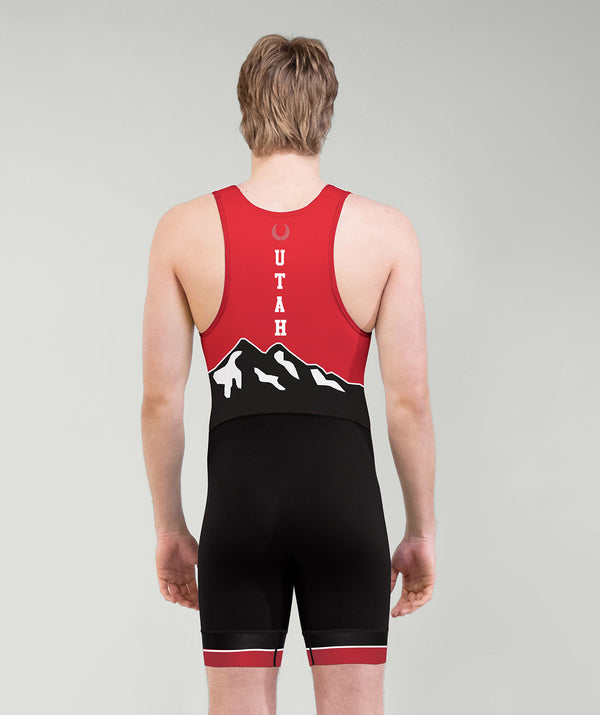 Men's Utah Crew Practice Streamline Leg Band Unisuit - Red/Black