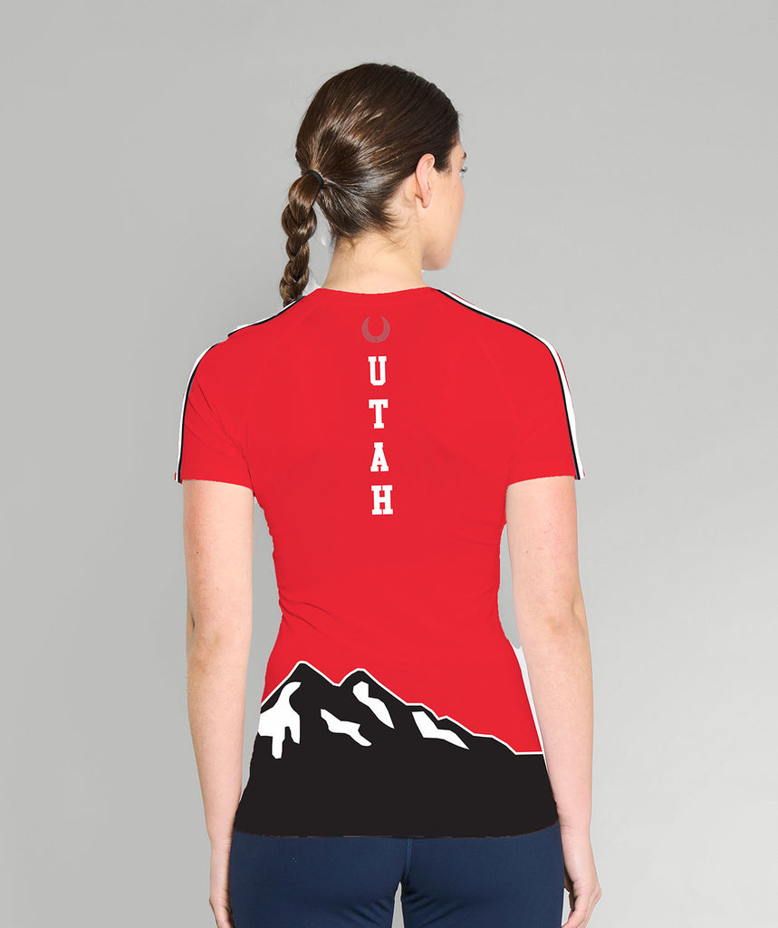 Women's Utah Crew Base Layer SS - Red