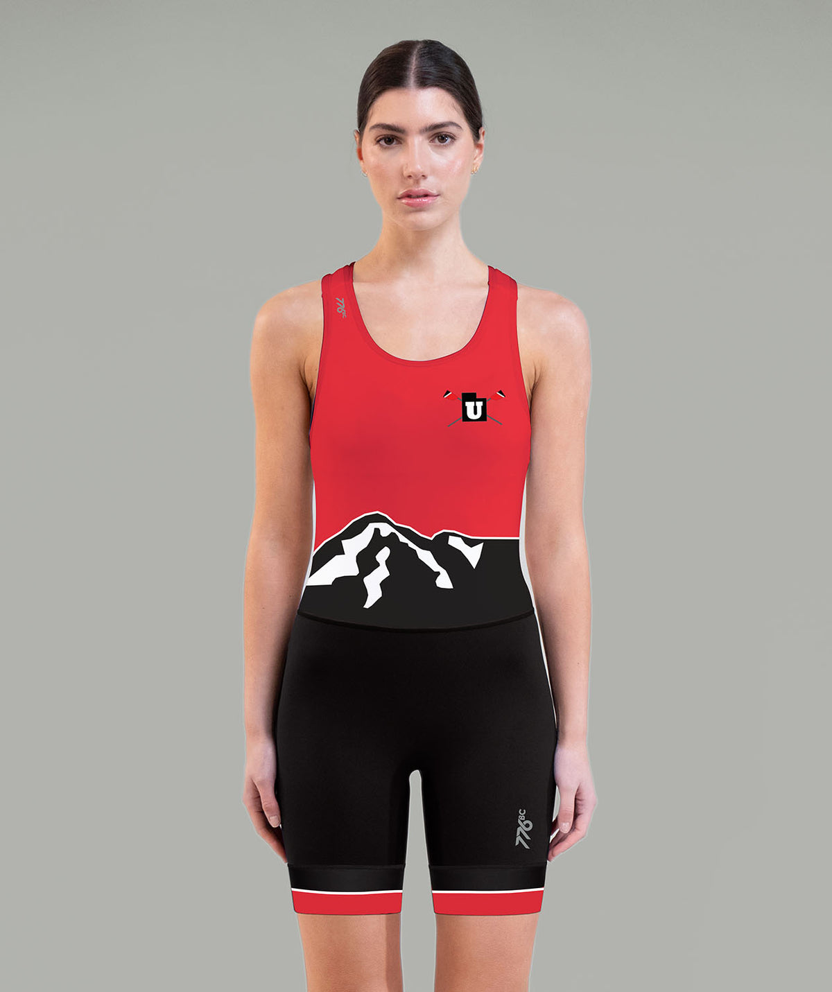 Women's Utah Crew Practice Streamline Leg Band Unisuit - Red/Black
