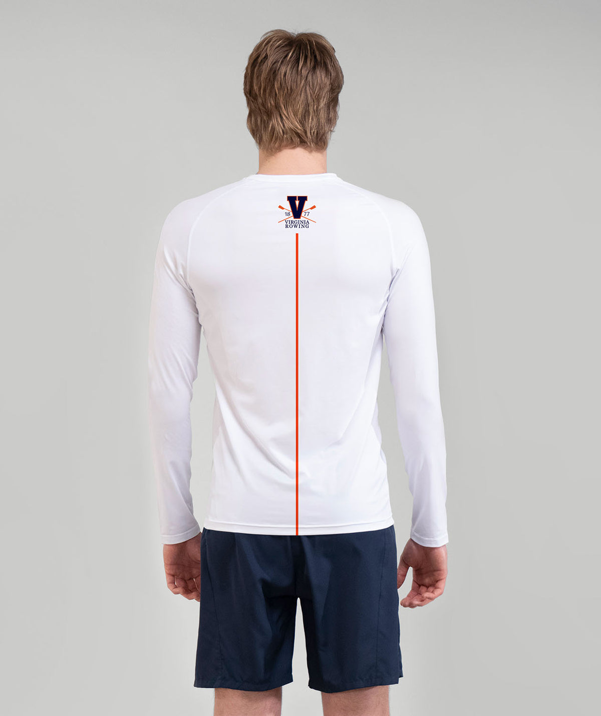 Men's Virginia Rowing Association Base Layer LS - White