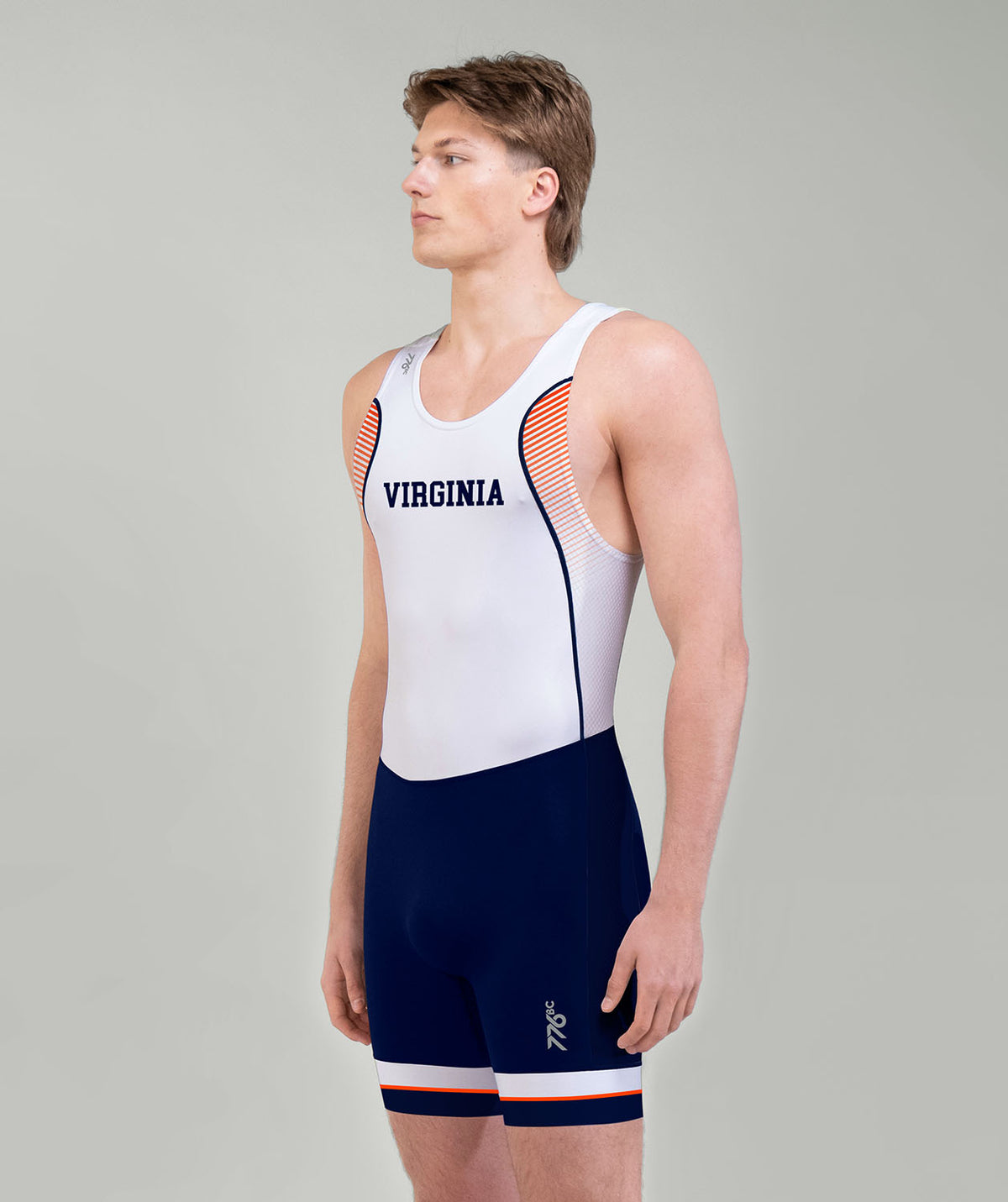 Men's Virginia Rowing Association Pro Unisuit - White/Navy