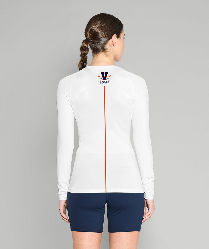 Women's Virginia Rowing Association Base Layer LS - White