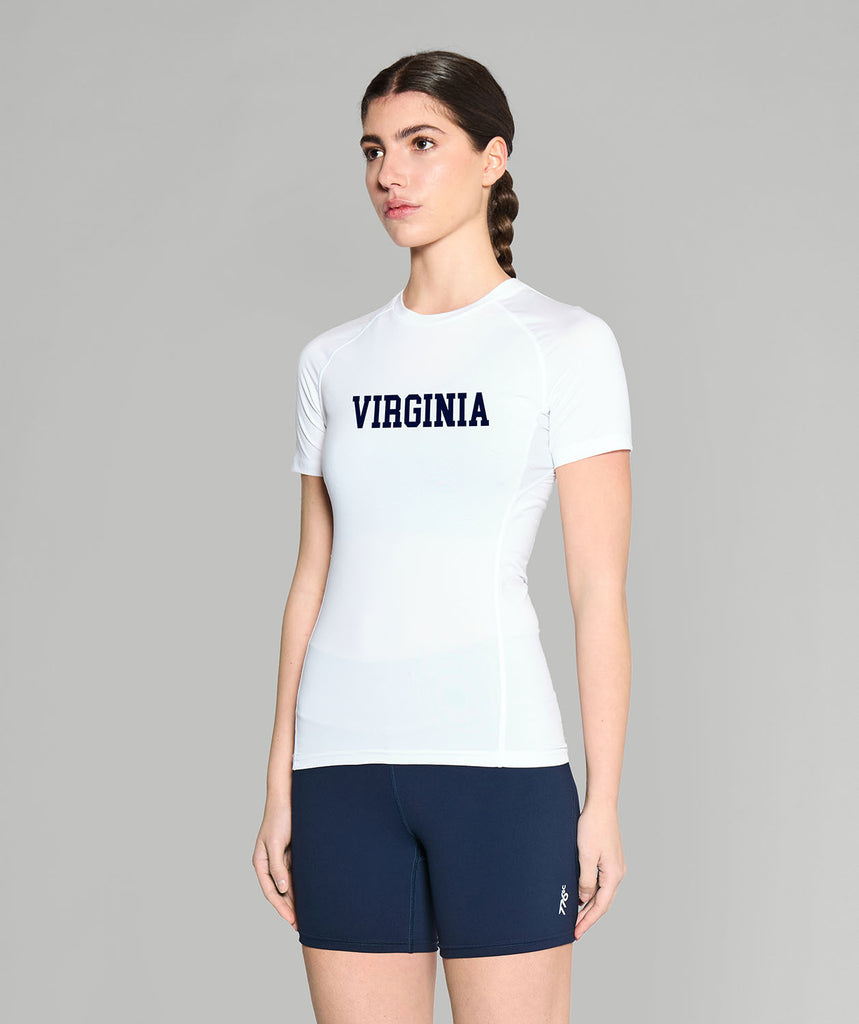 Women's Virginia Rowing Association Base Layer SS - White