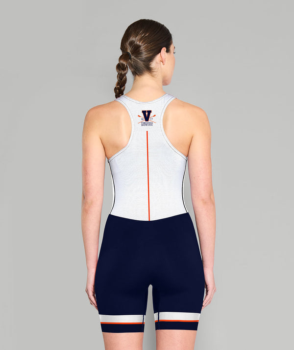 Women's Virginia Rowing Association Pro Unisuit - White/Navy