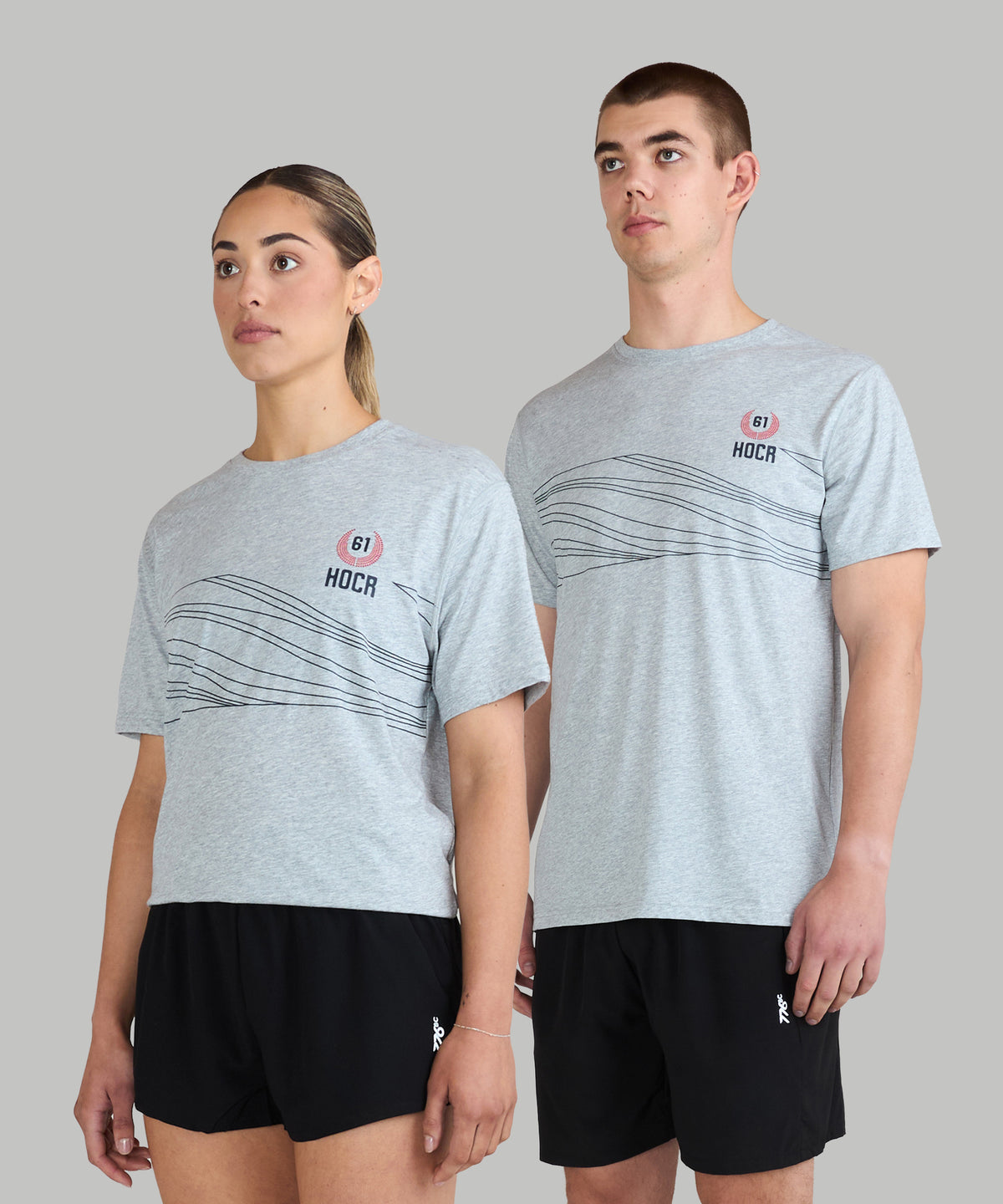 Unisex 776BC X HOCR 61 Crew T-Shirt SS - Grey Marle