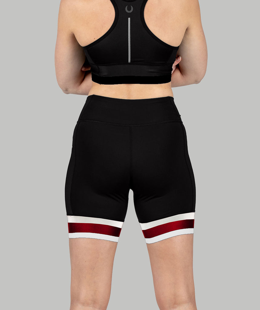Women's Vancouver Rowing Club Pro Active Short - Black/Red/White