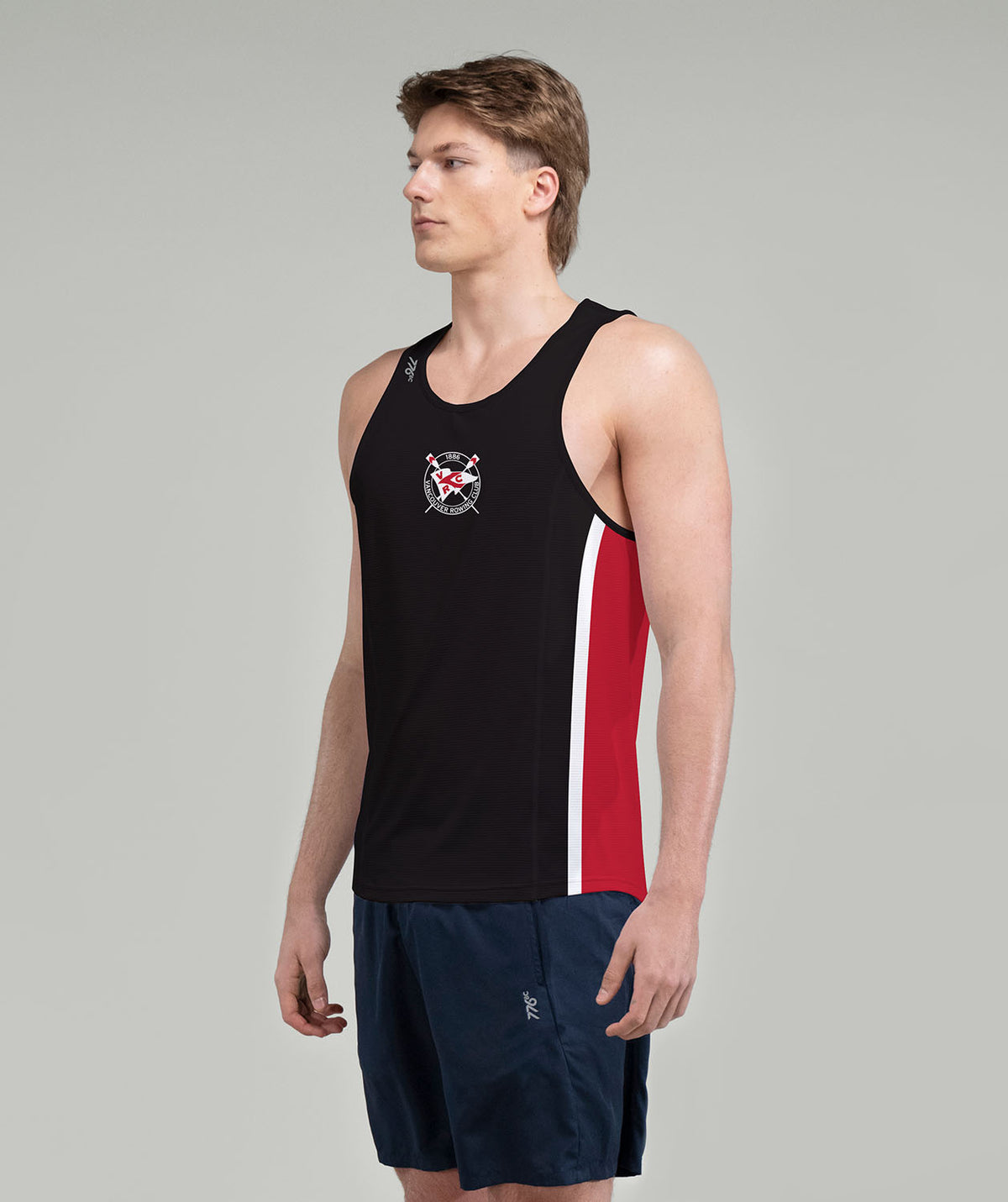 Men's Vancouver Rowing Club Performance Tank - Black/Red