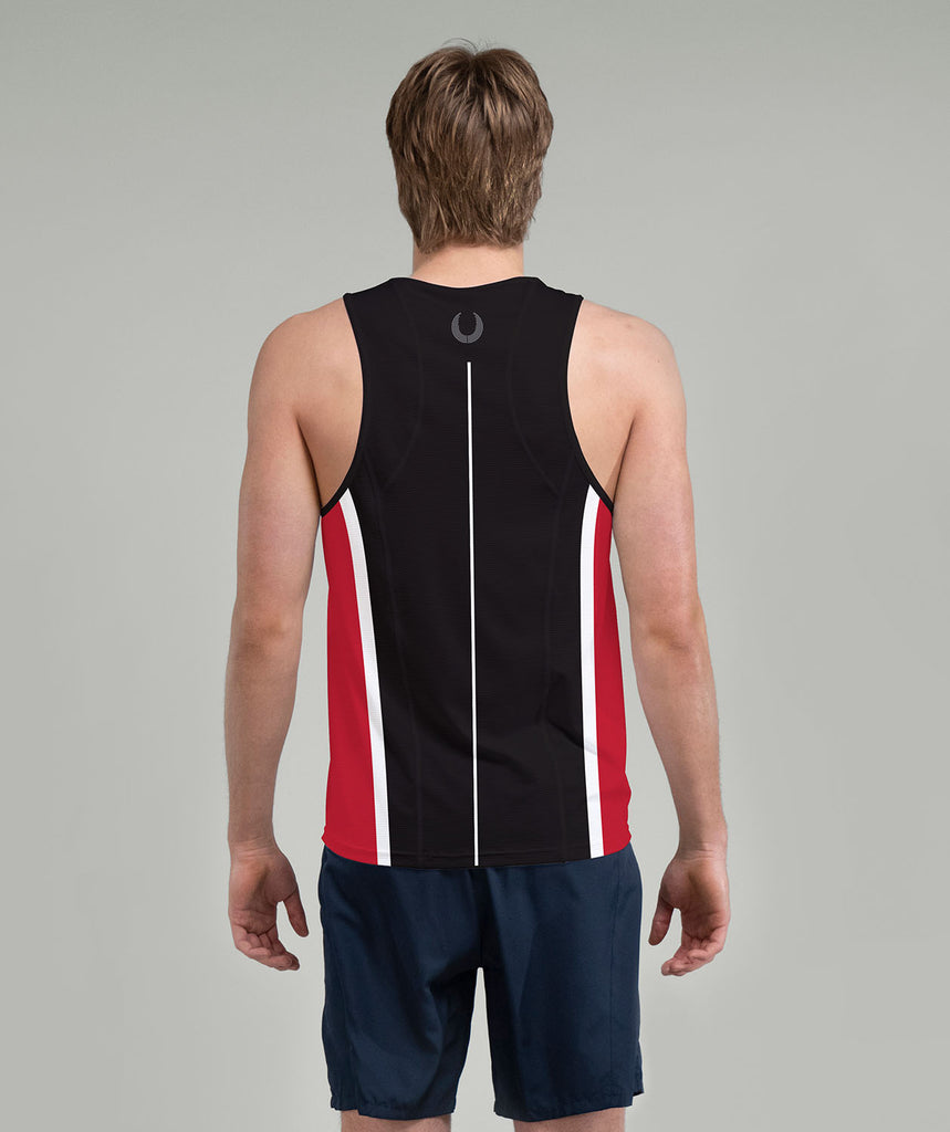Men's Vancouver Rowing Club Performance Tank - Black/Red