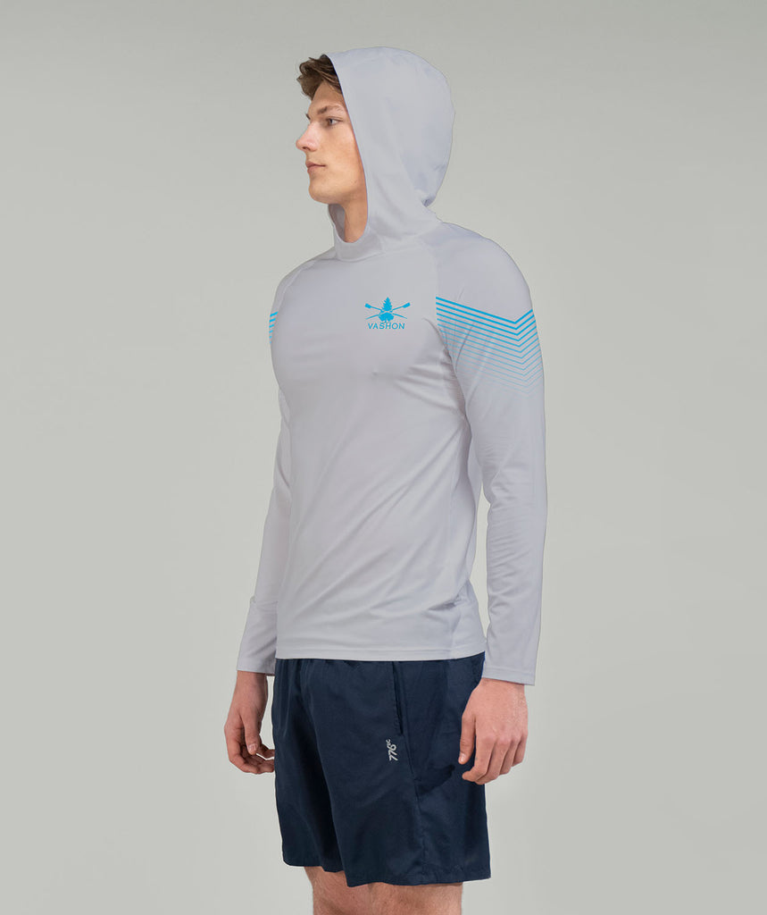Men's Vashon Sun Hoodie LS - Grey/Blue