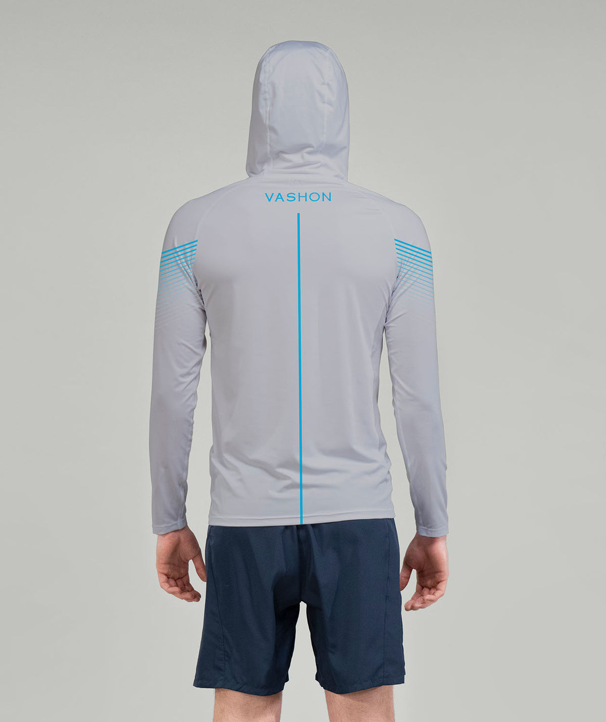 Men's Vashon Sun Hoodie LS - Grey/Blue