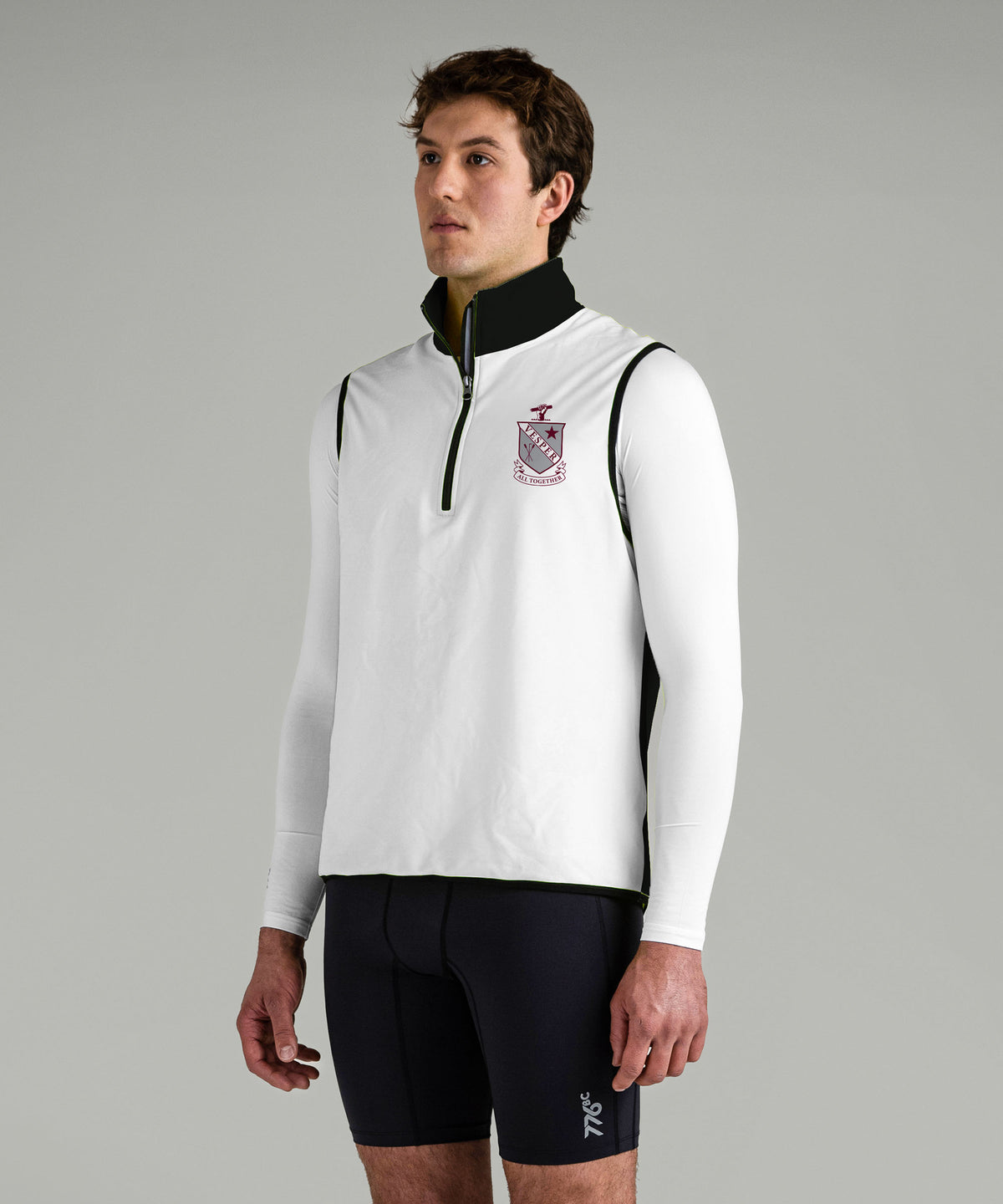 Men's Vesper Boat Club Stratus Vest - Black/White