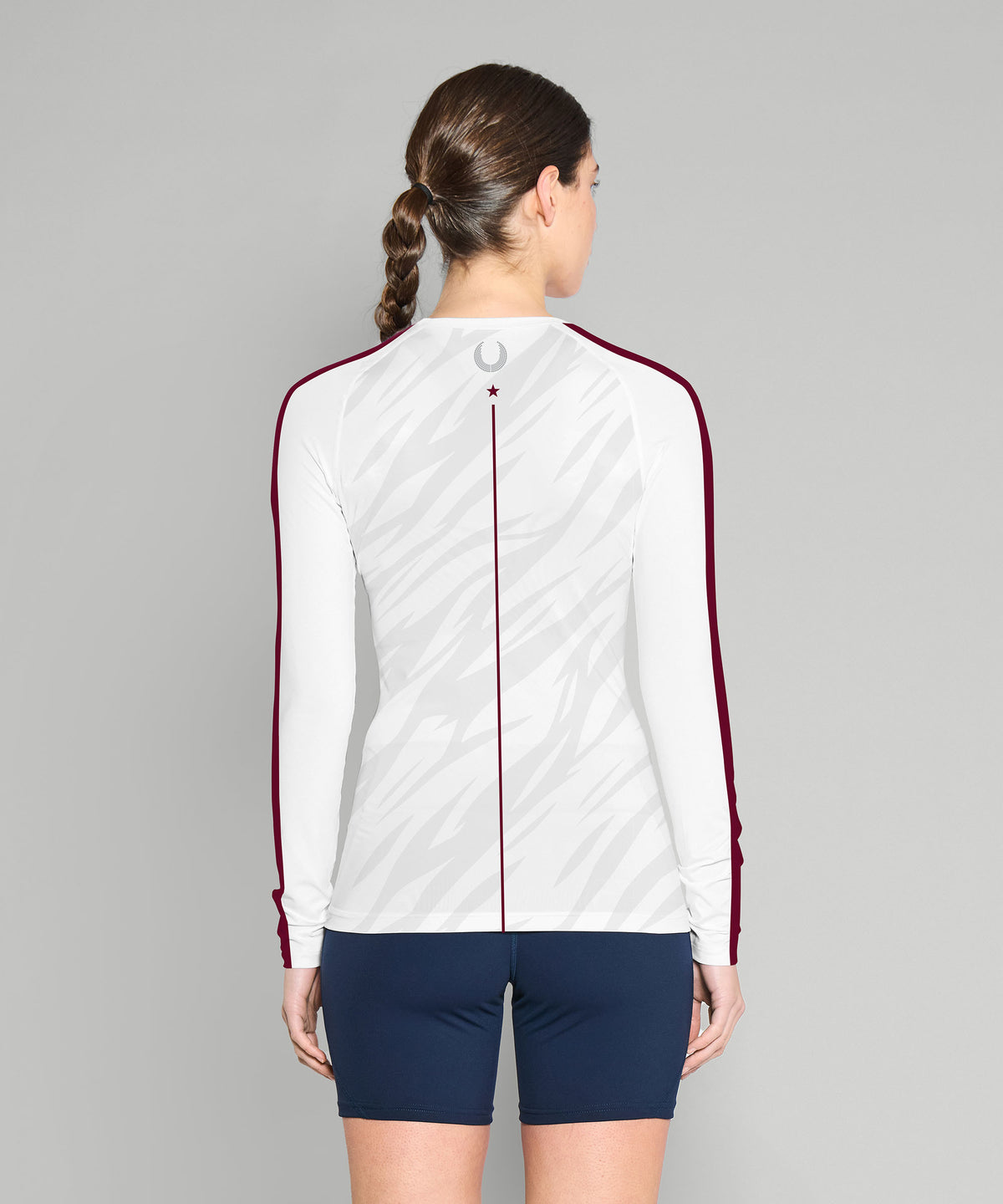 Women's Vesper Boat Club Base Layer LS - Grey/White/Maroon